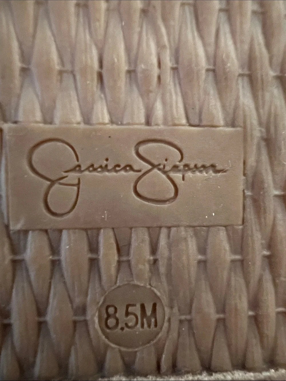 Jessica Simpson Beige Canvas Floral Embroidered Espadrilles